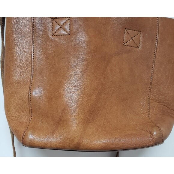 Artisan Made Genuine Leather Hobo Handbag Medium Brown Crossbody Purse PO Fair - Picture 11 of 12